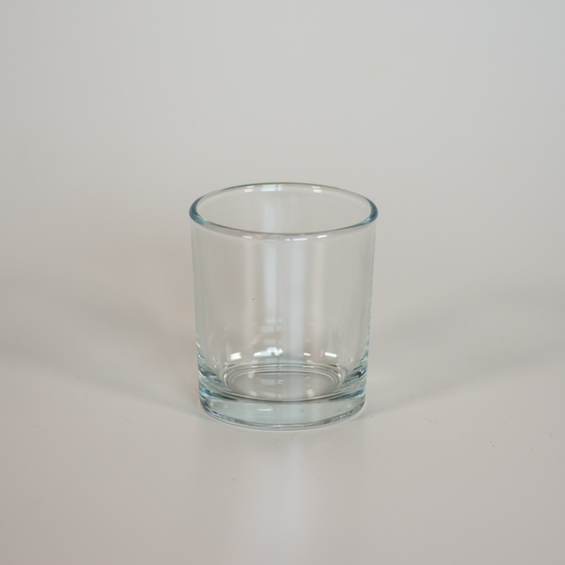 Glass container for candle