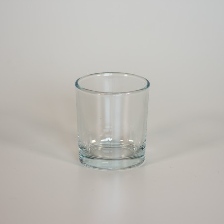 Glass container for candle